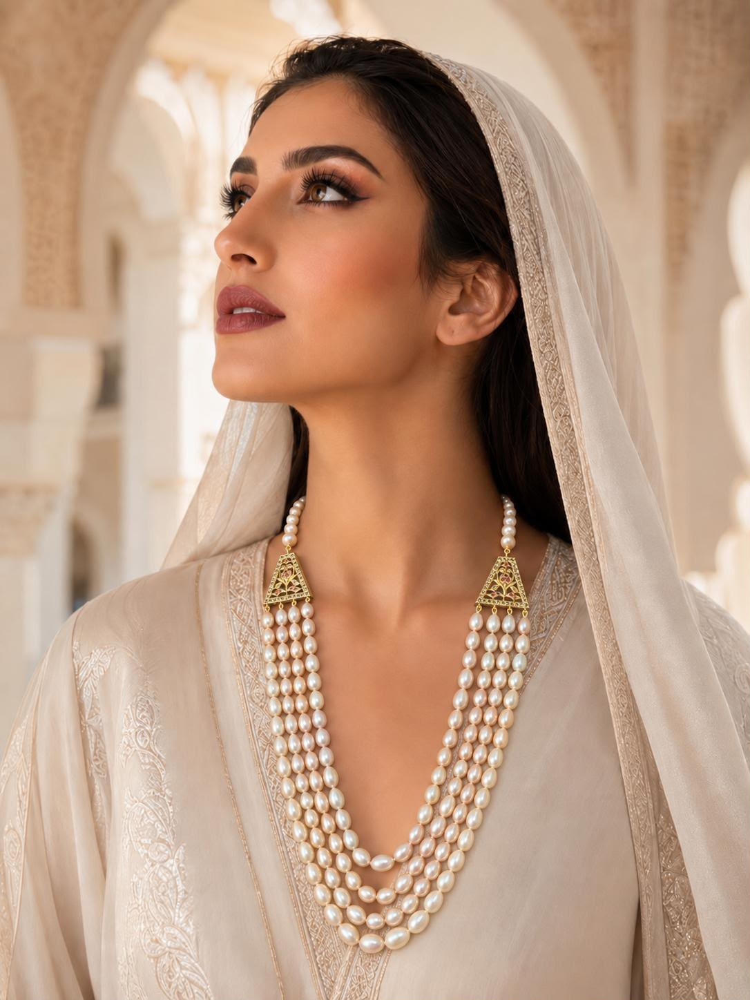 Anaqa Pearls jewellery worn — a portrait from the collection